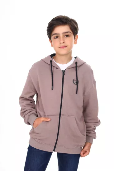 Toontoy Erkek Çocuk Fermuarlı Kapüşonlu Sweatshirt