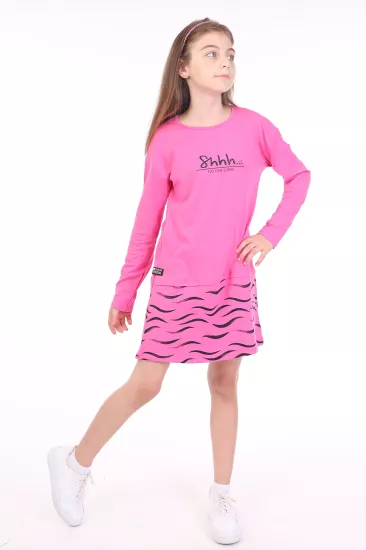 Toontoy Kız Çocuk Zebra Desenli Elbise