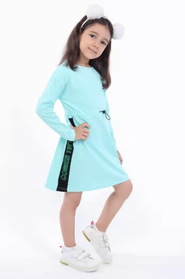 Toontoy Kız Çocuk Beli Bağcıklı Elbise